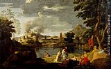 Nicolas Poussin Canvas Paintings - Landscape With Orpheus And Eurydice